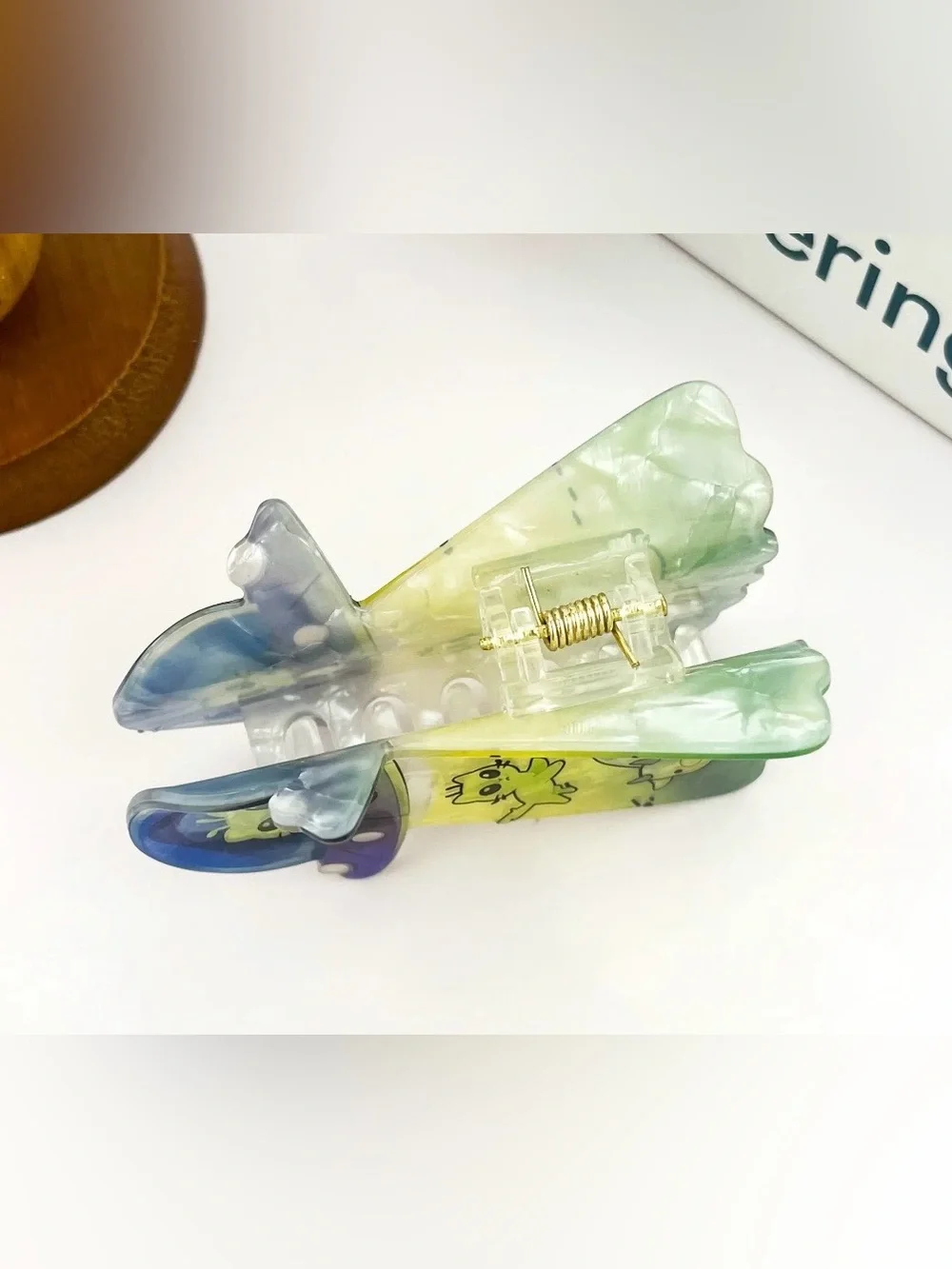 Cute UFO Cat & Cow hair clip